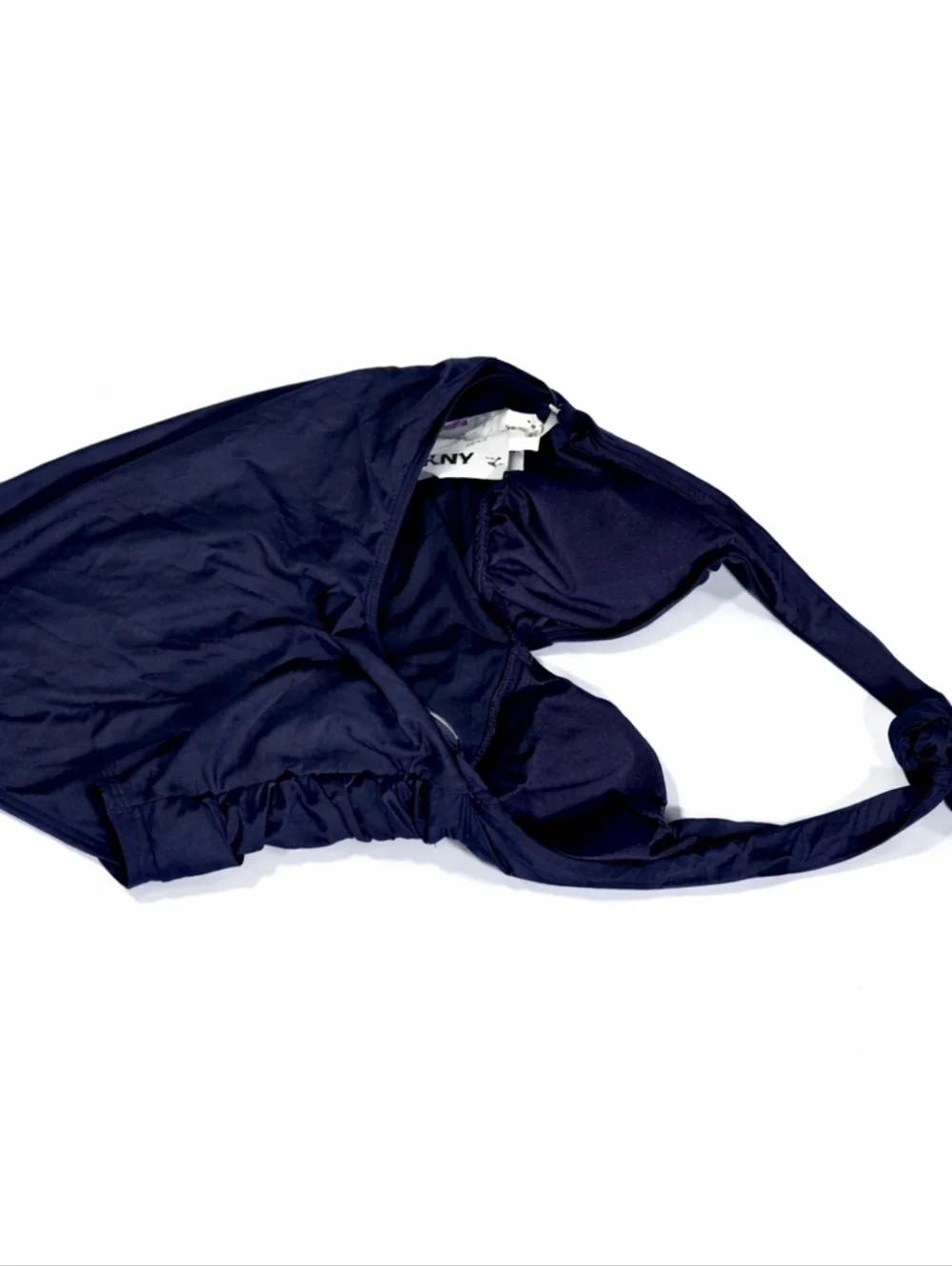 DKNY Women's Triangle Halter Neck One Piece Swimsuit with Tummy Control XXL NAVY - Picture 6 of 7